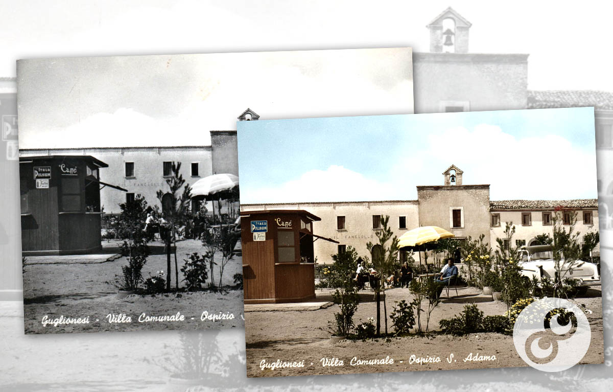 Immagini d'epoca a colori - Villa Comunale (Ospizio di S. Adamo)